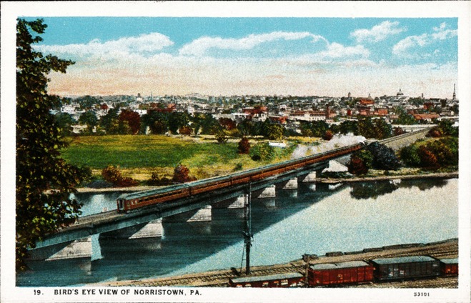 [Bird's Eye View of Norristown, Pa. Postcard]