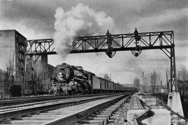 [Canadian Pacific Train Leaving Windsor Station, Montreal]