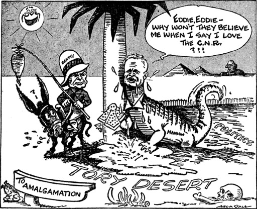 [Cartoon on the Unification Question by Arch Dale]