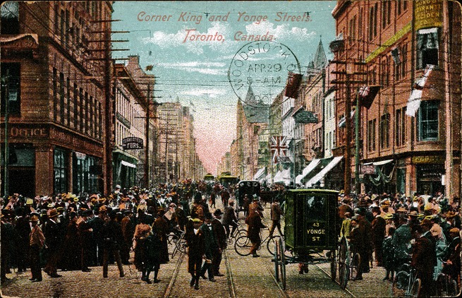 [Conrer King and Yonge Streets, Toronto, Canada Postcard]