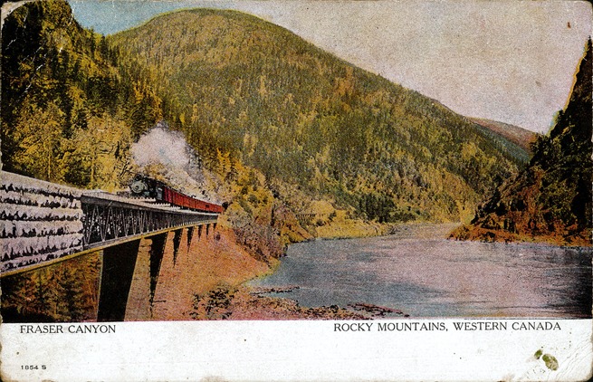 [Fraser Canyon, Rocky Mountains, Western Canada Postcard]