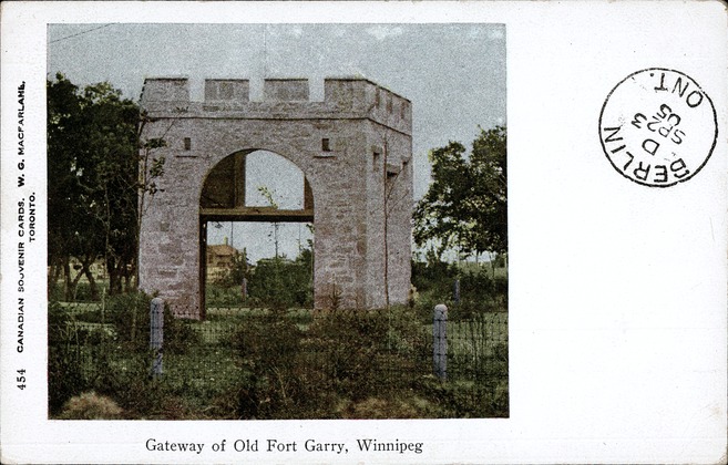 [Gateway of Old Fort Garry, Winnipeg Postcard]
