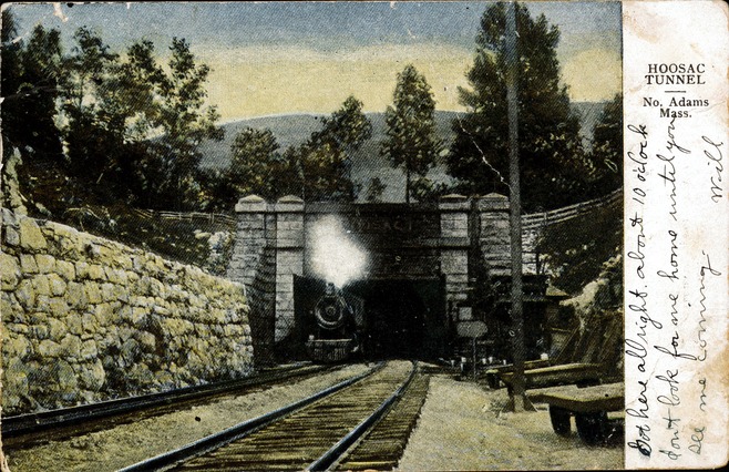 [Hoosac Tunnel, No. Adams, Mass. Postcard]