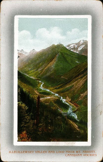 [Illecillewaet Valley and Loop from Mt. Abbott, Canadian Rockies Postcard]