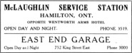McLaughlin Service Station Advertisement