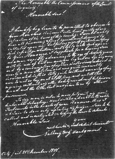 [Photostat of Letter of Colonel Anthony Van Egmond]
