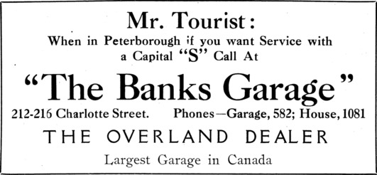 [The Banks Garage Advertisement]