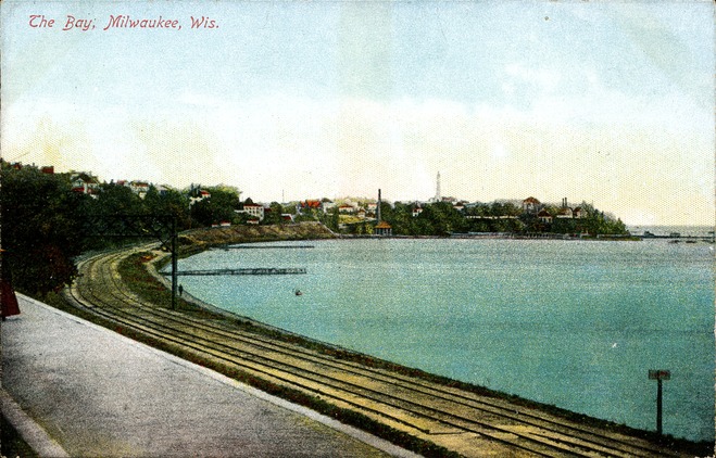 [The Bay, Milwaukee, Wis. Postcard]