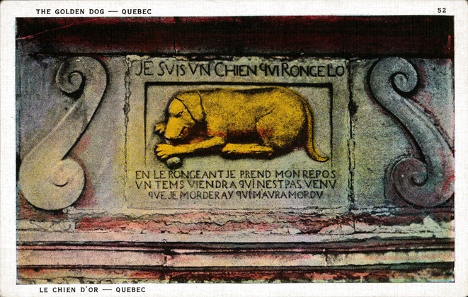 [The Golden Dog—Quebec Postcard]