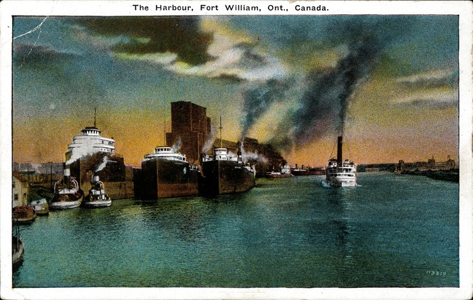 [The Harbour, Fort William, Ont., Canada Postcard]