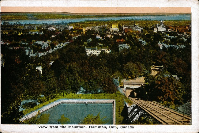 [View From the Mountain, Hamilton, Ont., Canada Postcard]