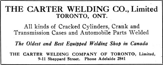 [The Carter Welding Co. Advertisement]