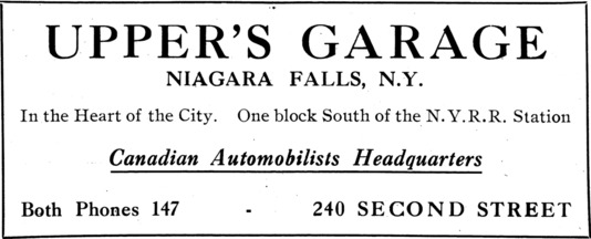 [Upper's Garage Advertisement]